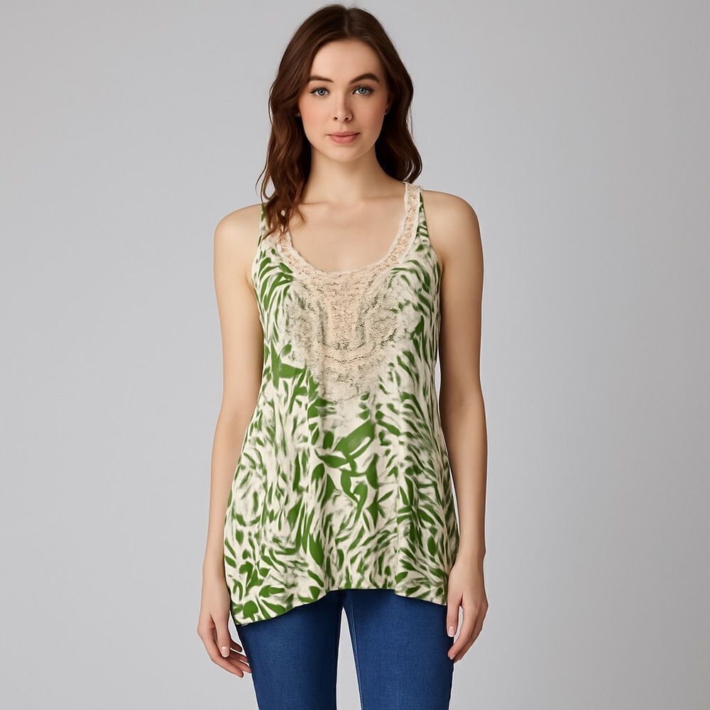 2/$30 anthropologie Vanessa Virginia Y2K Millennium 2000’s tropical print tank